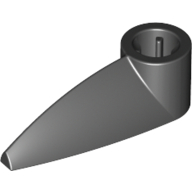 Technic Tooth 1 × 3 with Axle Hole [Rounded Underside] Schwarz