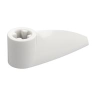 Technic Tooth 1 × 3 with Axle Hole [Rounded Underside] White