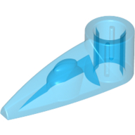 Technic Tooth 1 × 3 with Axle Hole [Rounded Underside] Transparent-Dunkelblau