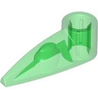 Technic Tooth 1 × 3 with Axle Hole [Rounded Underside] Transparent-Grün