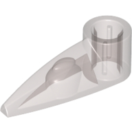 Technic Tooth 1 × 3 with Axle Hole [Rounded Underside] Transparent-Braun