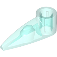 Technic Tooth 1 × 3 with Axle Hole [Rounded Underside] Transparent-Hellblau