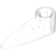 Technic Tooth 1 × 3 with Axle Hole [Rounded Underside] Trans-Clear