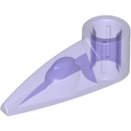 Technic Tooth 1 × 3 with Axle Hole [Rounded Underside] Trans-Purple