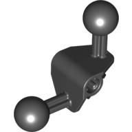 Large Figure Skeletal, Limb, Angular 90°, 4 × 4 × 2 with 2 Ball Joints, and Axle Hole Black