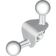 Large Figure Skeletal, Limb, Angular 90°, 4 × 4 × 2 with 2 Ball Joints, and Axle Hole White