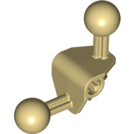 Large Figure Skeletal, Limb, Angular 90°, 4 × 4 × 2 with 2 Ball Joints, and Axle Hole Beige