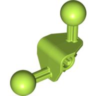 Large Figure Skeletal, Limb, Angular 90°, 4 × 4 × 2 with 2 Ball Joints, and Axle Hole Lime