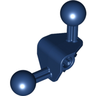 Large Figure Skeletal, Limb, Angular 90°, 4 × 4 × 2 with 2 Ball Joints, and Axle Hole Dunkelblau