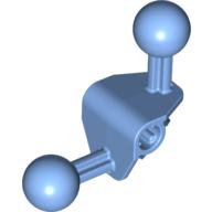 Large Figure Skeletal, Limb, Angular 90°, 4 × 4 × 2 with 2 Ball Joints, and Axle Hole Mittelblau