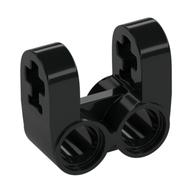 Technic Axle and Pin Connector Perpendicular Double Split Black