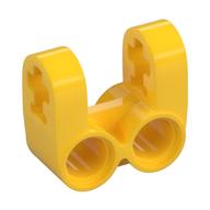 Technic Axle and Pin Connector Perpendicular Double Split Yellow
