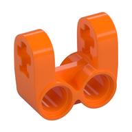 Technic Axle and Pin Connector Perpendicular Double Split Orange
