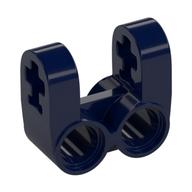 Technic Axle and Pin Connector Perpendicular Double Split Dark Blue