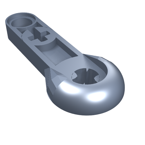 Technic Rotation Joint [Half-Ball 3L Thin Beam] Pearl Sand Blue