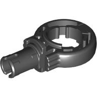 Technic Pin with Friction with Click Rotation Ring Black