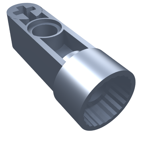 Technic Rotation Joint Socket with 3L Thick Beam Pearl Sand Blue