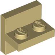 Bracket 2 × 2 with 1 × 2 Vertical Studs Tan