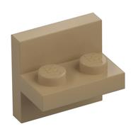 Bracket 2 × 2 with 1 × 2 Vertical Studs Dunkelbeige