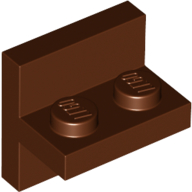 Bracket 2 × 2 with 1 × 2 Vertical Studs Rotbraun