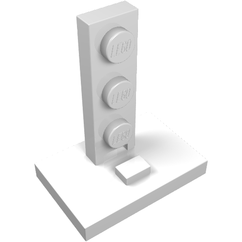 Bracket 2 × 3 - 1 × 3 (Train Signal Stand) White