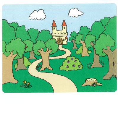 Backdrop for Sets 3615-2 and 9131-1, Serpentine Road, Castle / Serpentine Road, Forest [Keine Farbe/Beliebige Farbe]