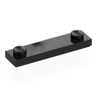 Plate Special 1 × 4 with 2 Studs with Groove [New Underside] Black