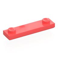 Plate Special 1 × 4 with 2 Studs with Groove [New Underside] Coral