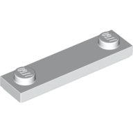Plate Special 1 × 4 with 2 Studs with Groove [New Underside] Weiß