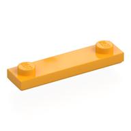 Plate Special 1 × 4 with 2 Studs with Groove [New Underside] Bright Light Orange