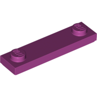 Plate Special 1 × 4 with 2 Studs with Groove [New Underside] Magenta