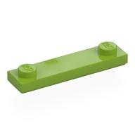 Plate Special 1 × 4 with 2 Studs with Groove [New Underside] Limette