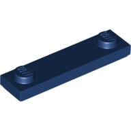 Plate Special 1 × 4 with 2 Studs with Groove [New Underside] Dunkelblau