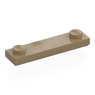 Plate Special 1 × 4 with 2 Studs with Groove [New Underside] Dunkelbeige