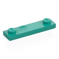 Plate Special 1 × 4 with 2 Studs with Groove [New Underside] Dunkeltürkis