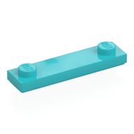 Plate Special 1 × 4 with 2 Studs with Groove [New Underside] Medium Azure