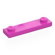 Plate Special 1 × 4 with 2 Studs with Groove [New Underside] Dark Pink