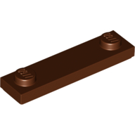 Plate Special 1 × 4 with 2 Studs with Groove [New Underside] Rotbraun