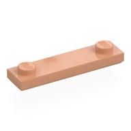 Plate Special 1 × 4 with 2 Studs with Groove [New Underside] Nougat