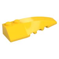 Brick Wedged, Curved 6 × 2 Right, Inner Ridges Yellow