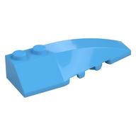 Brick Wedged, Curved 6 × 2 Right, Inner Ridges Medium Blue