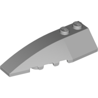 Brick Wedged, Curved 6 × 2 Left, Inner Ridges Hellblaugrau