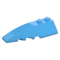 Brick Wedged, Curved 6 × 2 Left, Inner Ridges Medium Blue
