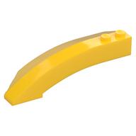 Brick Wedged, Curved 8 × 3 × 2 Open Right Yellow