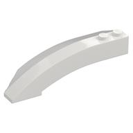 Brick Wedged, Curved 8 × 3 × 2 Open Right White
