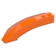 Brick Wedged, Curved 8 × 3 × 2 Open Right Orange