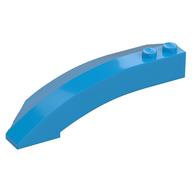 Brick Wedged, Curved 8 × 3 × 2 Open Right Dark Azure