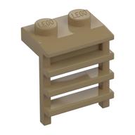 Platte speziell 1 × 2 mit Leiter Dunkelbeige