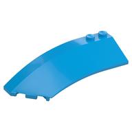 Brick Wedged, Curved 8 × 3 × 2 Open Left Dark Azure