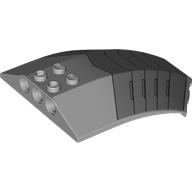 Windscreen 8 × 6 × 2 Curved with Dark Bluish Grey Armor print Light Bluish Gray